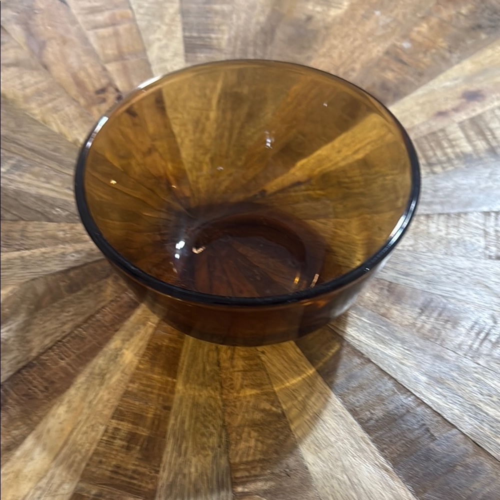 Amber Glass Bowl